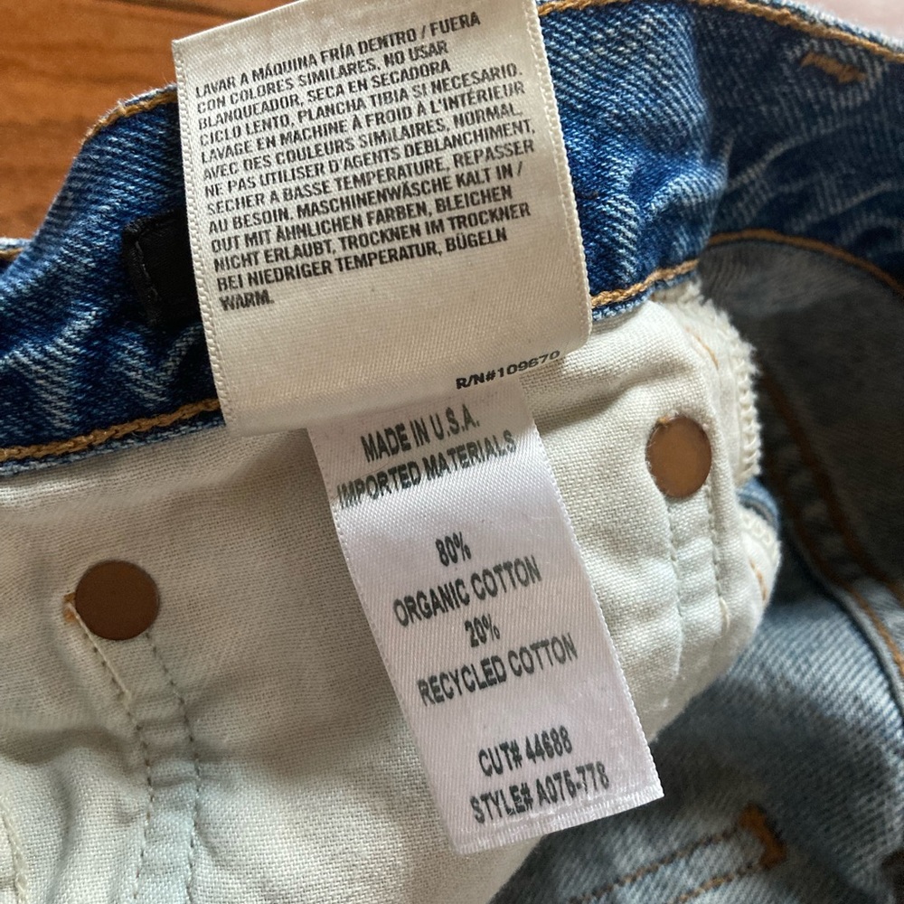 Agolde Jamie Feel Good Denim Made in USA Jeans in Passenger Wash Size 24 - Picture 8 of 11